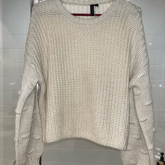 moon & madison Sweaters - Moon & Madison Popcorn Sleeve Knit Sweater
